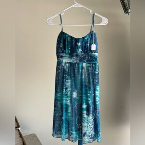 Windsor Teal and Navy Paisley Dress